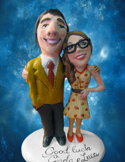 Cake topper caricaturata