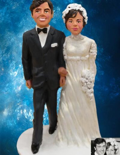 Cake topper sposi anni 60